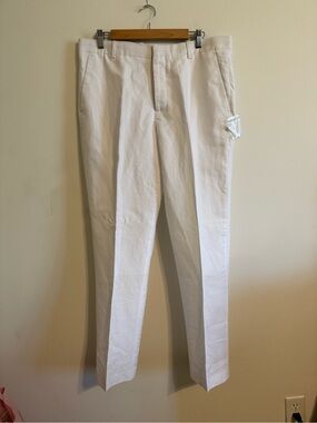 Perry Ellis Men's White Dress Pants